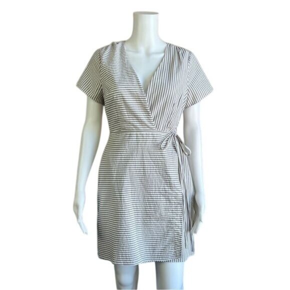 VACATE The Label Soho Striped Wrap Dress - S - Picture 1 of 10